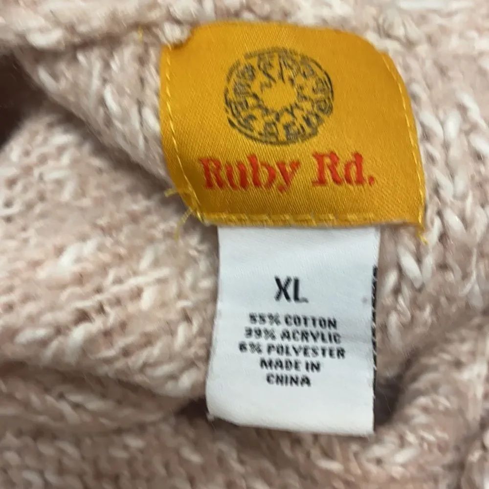 Ruby Rd. Baby Pink Sweater sz. XL - Picture 3 of 3